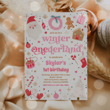 Winter ONEderland Pink Christmas Birthday Party