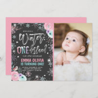 Winter ONEderland Pink Silver 1st Birthday