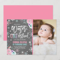 Winter ONEderland Pink Silver 1st Birthday