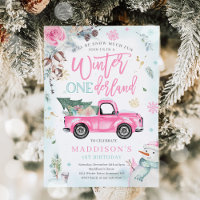 Winter ONEderland Pink Winter Truck Snowman Party