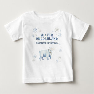 Winter Onederland Polar Bear 1st Birthday Baby T-Shirt