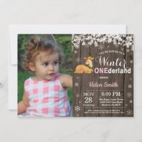 Winter Onederland Rustic Deer Girl 1st Birthday