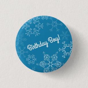 Winter Onederland Snowflake 1st Birthday Party 3 Cm Round Badge