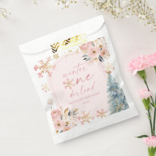 Winter Onederland Snowflake 1st Birthday Party Favour Bags