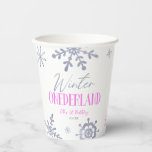 Winter ONEderland Snowflake 1st Birthday Party Paper Cups<br><div class="desc">This is a Winter ONEderland Pink Snowflake 1st First Birthday Party Paper Cups!</div>