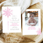 Winter ONEderland Snowflake Girl First Birthday Invitation<br><div class="desc">♥ Winter ONEderland Birthday themed invitation for your perfect celebration.</div>