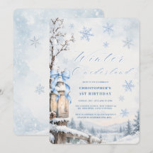 Winter Onederland Snowflake Lantern 1st Birthday