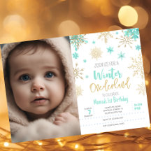 Winter onederland snowflake photo birthday