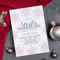 Winter Onederland snowflakes girl 1st birthday