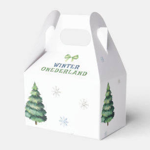 Winter Onederland Snowman 1st Birthday  Favour Box