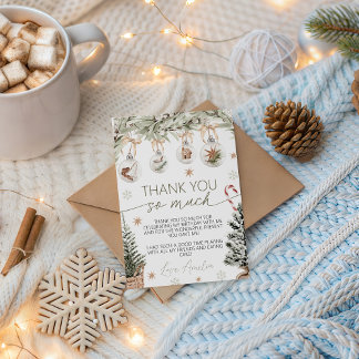 Winter Onederland Thank You Card
