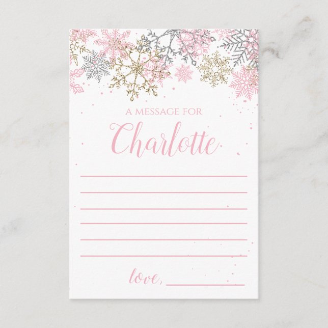 Winter Onederland Time Capsule note card (Front)