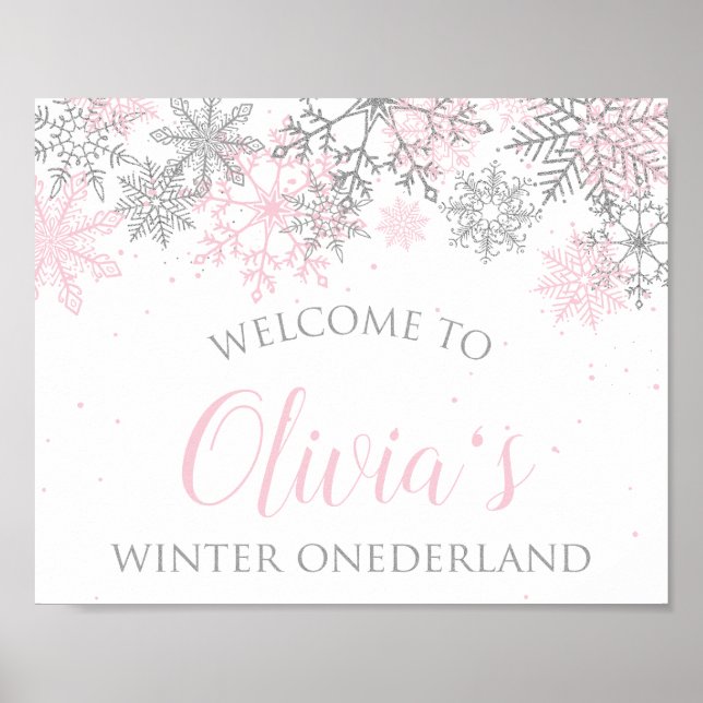 Winter ONEderland Welcome Sign (Front)
