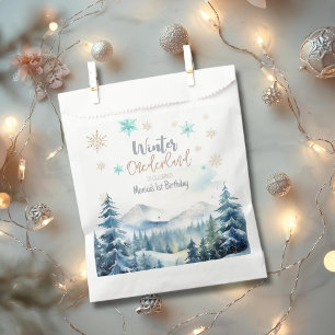Winter onederland wonderful birthday favour bags