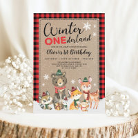 Winter ONEderland Woodland Animals 1st Birthday