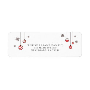 Winter Ornaments Christmas Address Labels