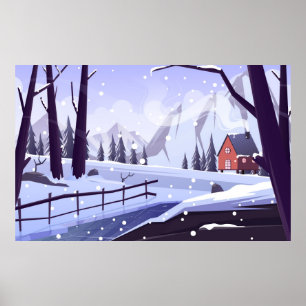 Winter Outdoor Scenery Poster