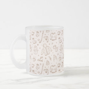 Winter outdoors  frosted glass coffee mug