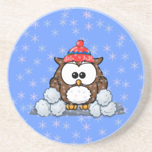 winter owl coaster