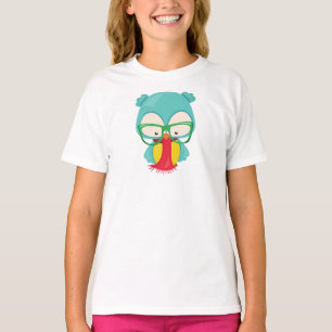 Winter Owl, Hipster Owl, Owl With Glasses, Scarf T-Shirt