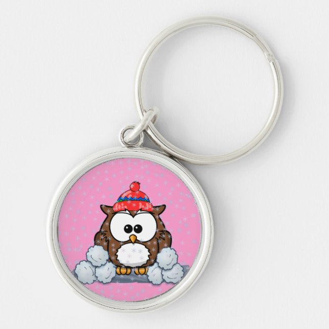 winter owl key ring (Front)