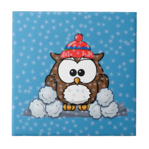 winter owl tile
