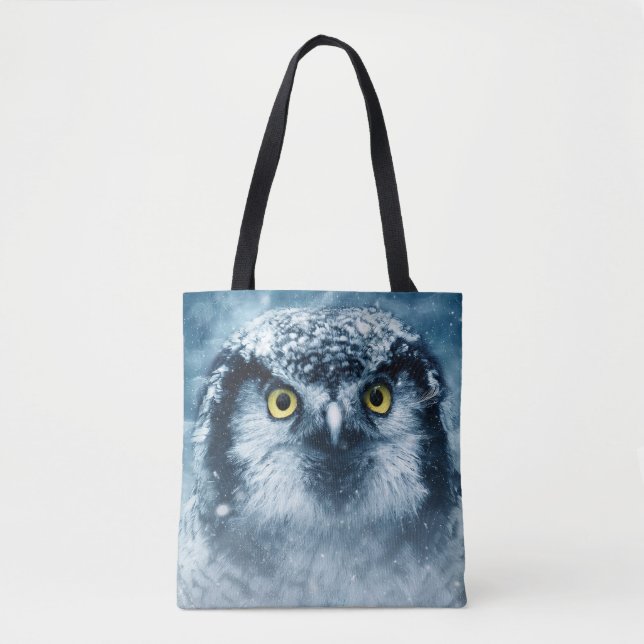 winter owl tote bag (Front)
