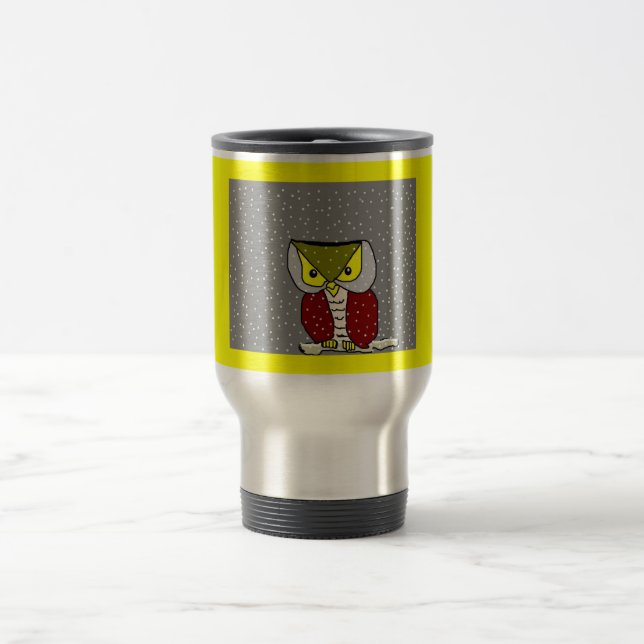 " Winter Owl " Travel Mug... Mug (Center)