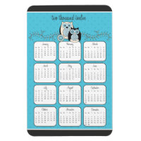 Winter Owls 2012 Calendar Magnet
