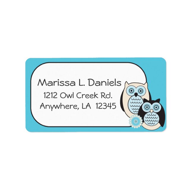 Winter Owls Address Labels (Front)