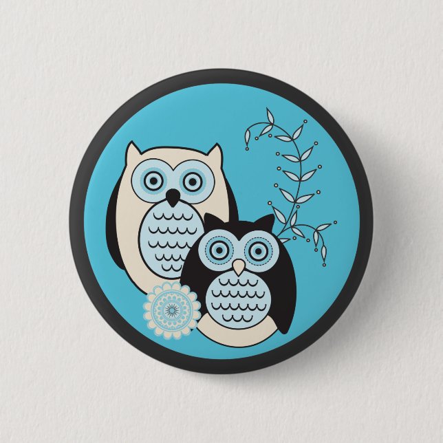 Winter Owls Button (Front)