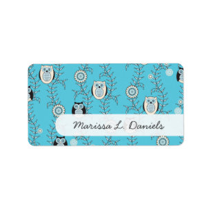 Winter Owls Name Labels