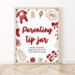 Winter Parenting Tip Jar Advice Sign Baby Shower<br><div class="desc">Winter Parenting Tip Jar Advice Sign Baby Shower</div>