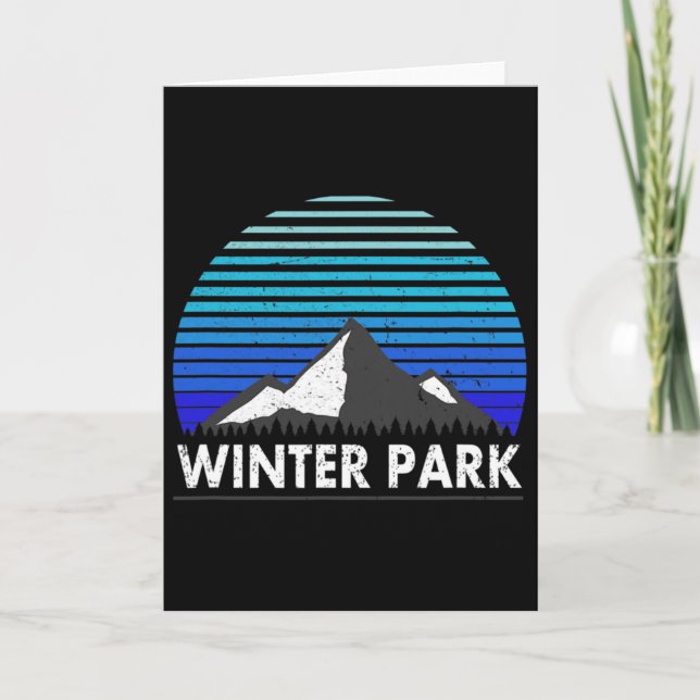 Winter Park Colorado Bluebird Mountain  Card (Front)
