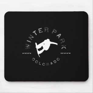 Winter Park Colorado Graphic Vintage Snowboard T  Mouse Pad