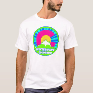 Winter Park Colorado neon mountains shirt