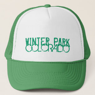 Winter Park Colorado simple green hat