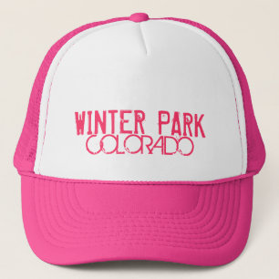 Winter Park Colorado simple pink hat