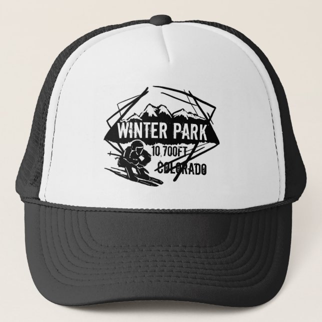 Winter Park Colorado ski elevation logo hat (Front)
