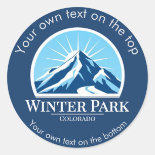 Winter Park Colorado ski vacation  Classic Round Sticker