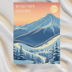Winter Park colorado ski vacation Postcard