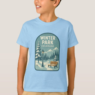 Winter Park Colorado Snowy Badge T-Shirt