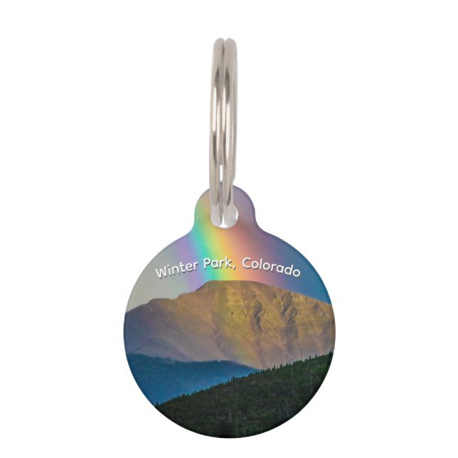 Winter Park Rainbow Pet Tag (Front)