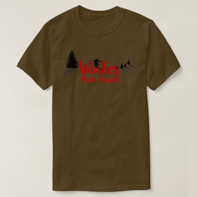 Winter Park Resort Ski Long T-Shirt (Design Front)