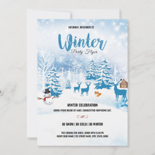 Winter Party Invitation Flyer