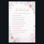 Winter Pastel Pink Snowflake Find The Guest Game<br><div class="desc">Winter Pastel Pink Snowflake Sleigh Baby Shower Find The Guest Game</div>