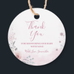 Winter Pastel Pink Snowflake Sleigh Baby Shower Favour Tags<br><div class="desc">Winter Pastel Pink Snowflake Sleigh Baby Shower Thank You Favor Tag
All wordings can be customized</div>