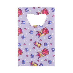 Winter Pattern Design Credit Card Bottle Opener