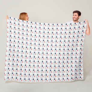 Winter Pattern Design  Fleece Blanket 