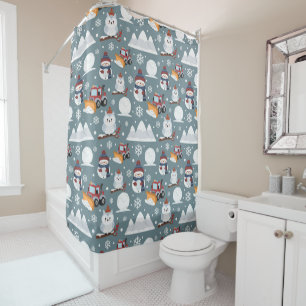 Winter Pattern Shower Curtain